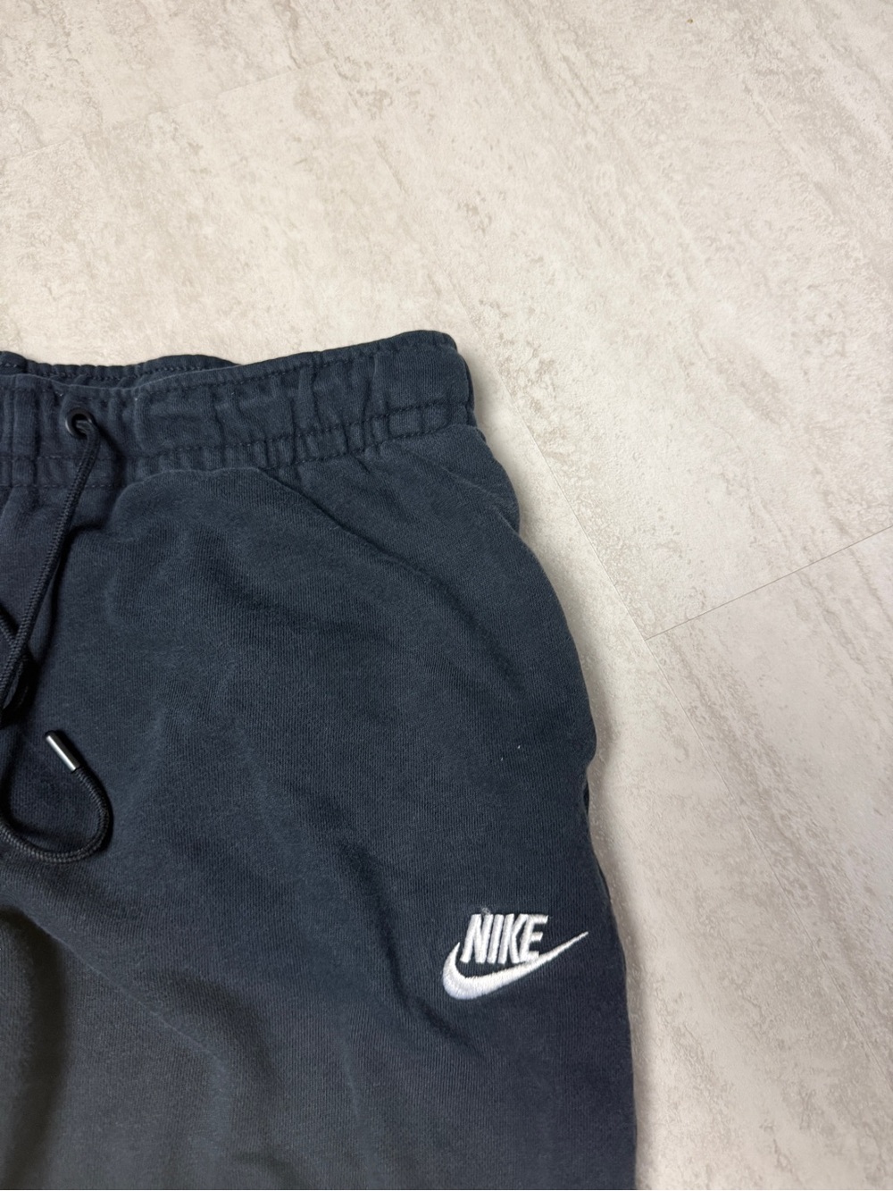 Nike joggers Sweatpants black with White Swoosh Logo women's small - Picture 3 of 7